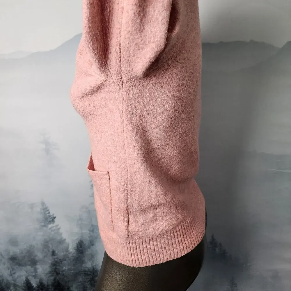 J. Crew Extra-Soft Wool Blend Baby Pink V-Neck Cardigan Sweater | Women's Small